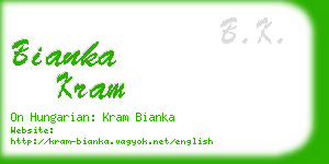 bianka kram business card